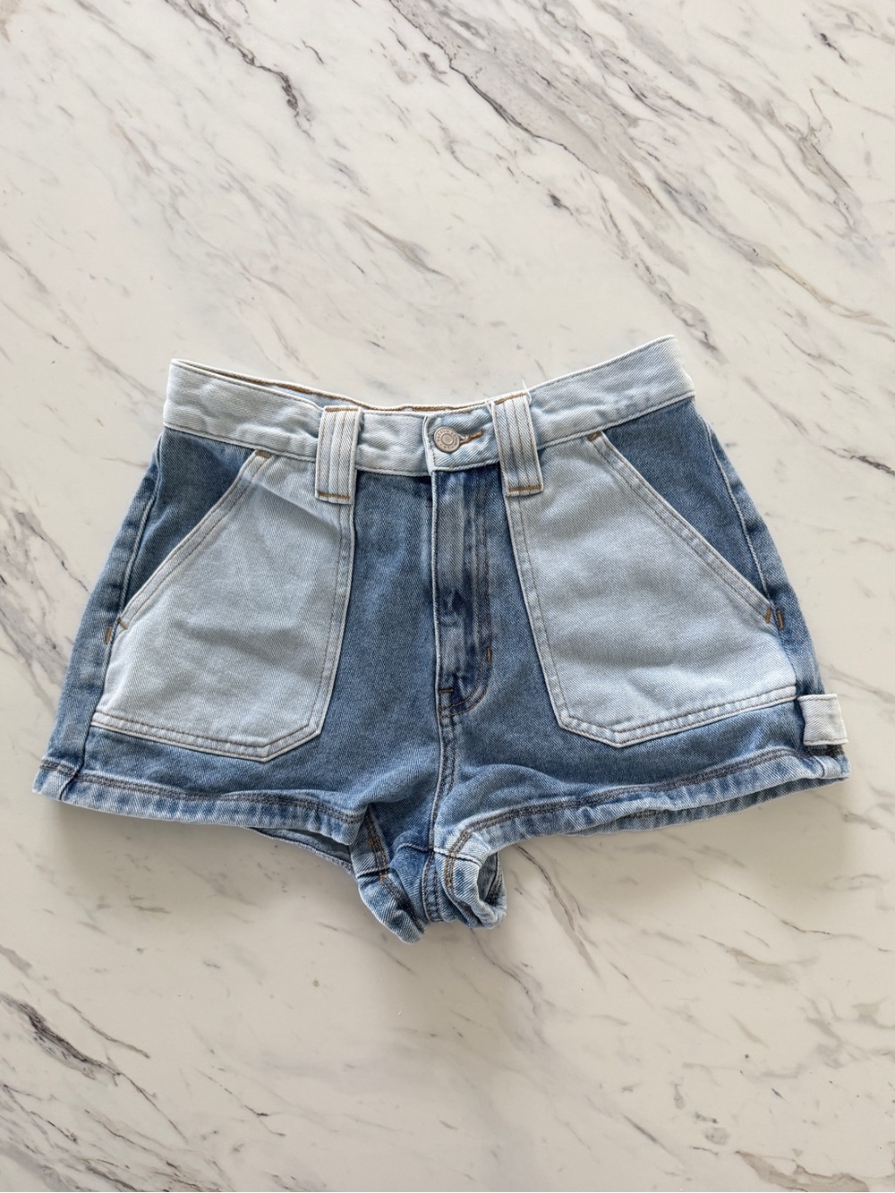 PacSun Size 26 Two Tone Patchwork Denim Shorts